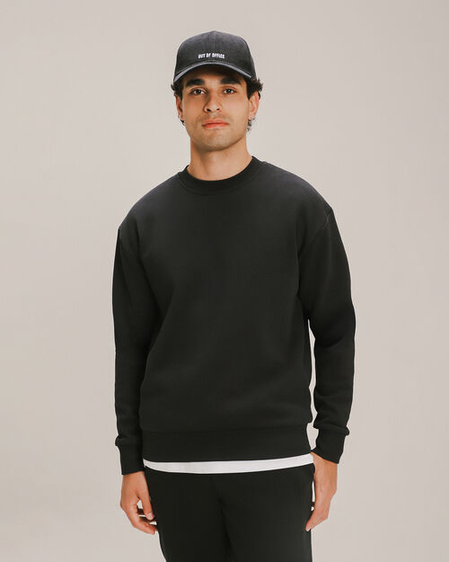 Sudadera Fit Relajado Negra